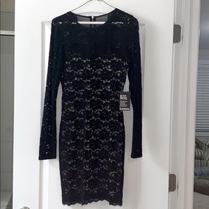 Express Long Sleeve Black Dress - NEVER WORN!